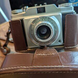 Vintage Film Camera And Case